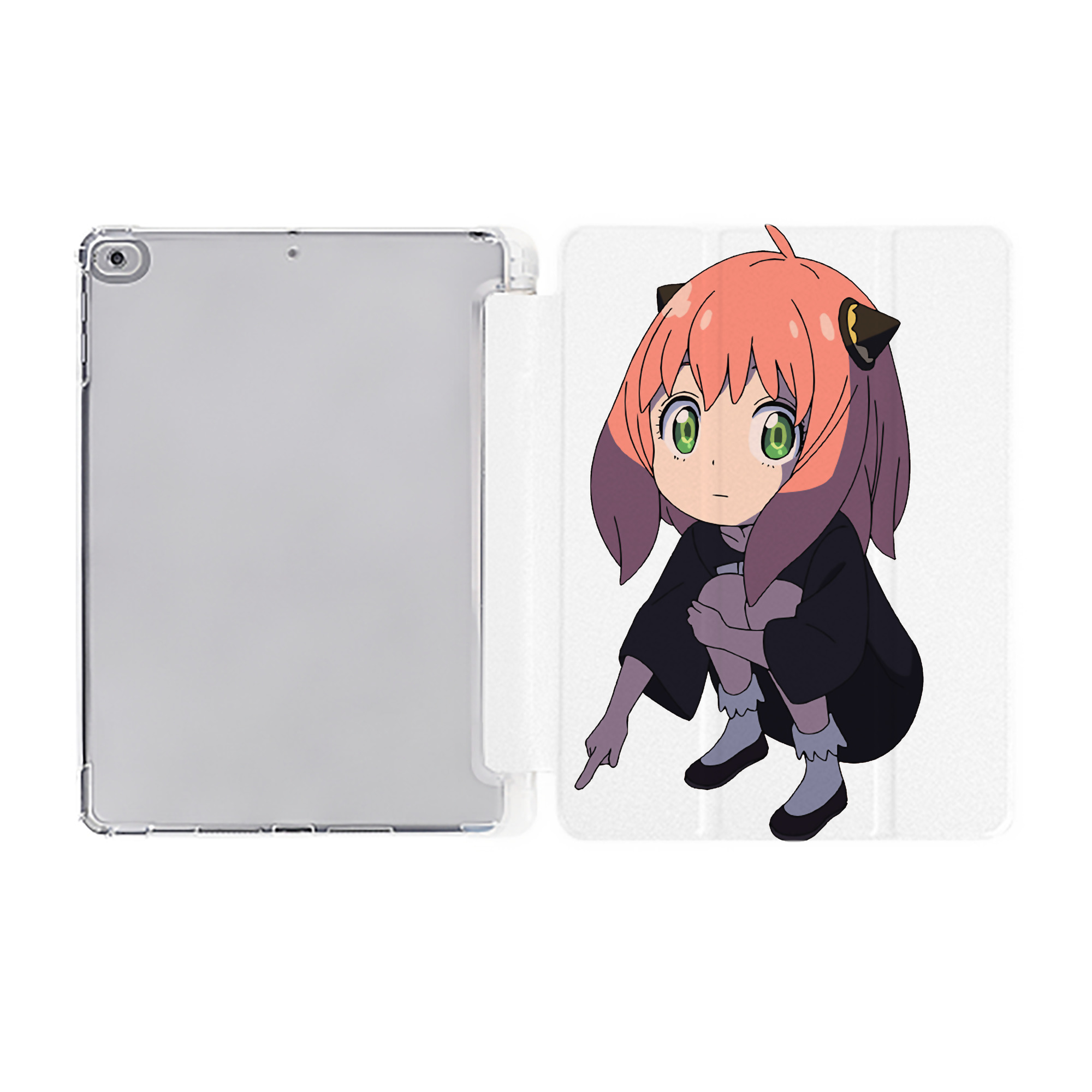 （画像用） SPY×FAMILY间谍家家酒 IPad ケース ペン収納付き 三つ折りスタンド PUレザー×シリコン 対応機種9.5/10.5/10.9インチ